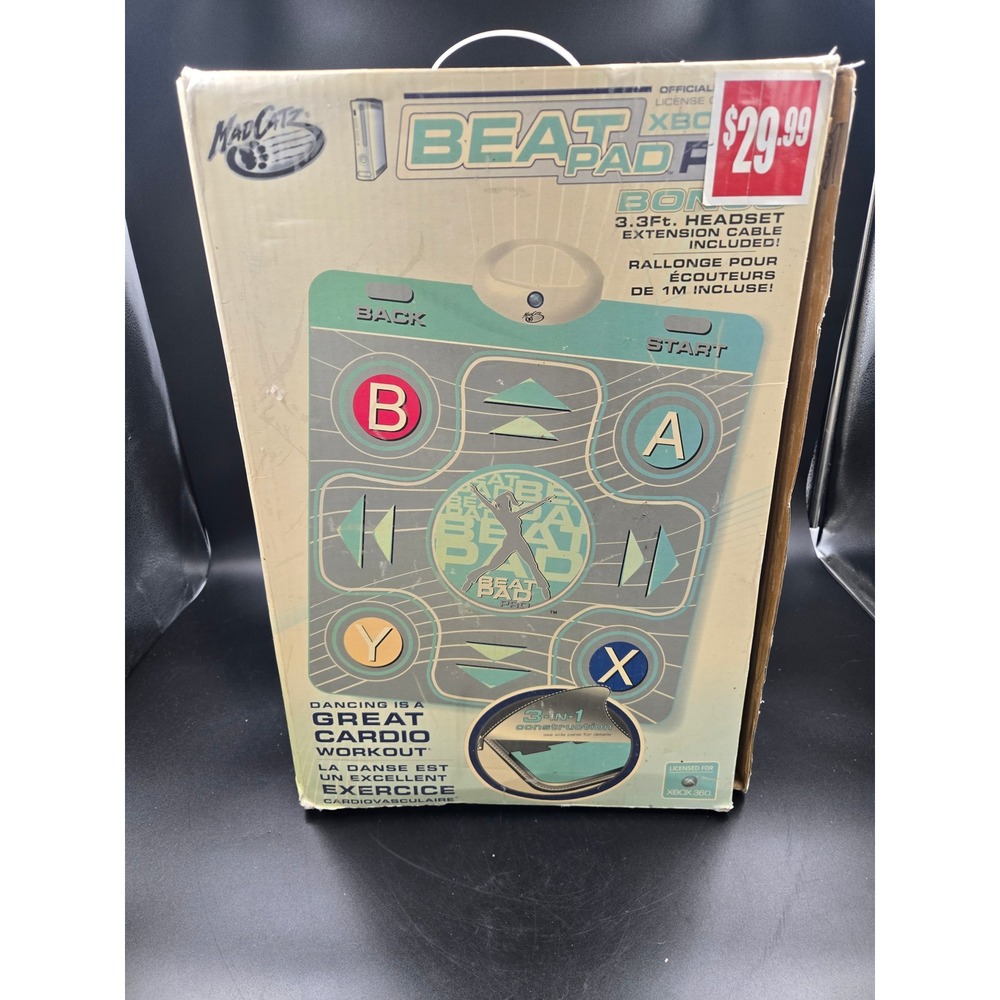 Mad Catz Beat Pad Pro Xbox 360 Dance Mat Controller Foam Padded 3-in-1 Mat